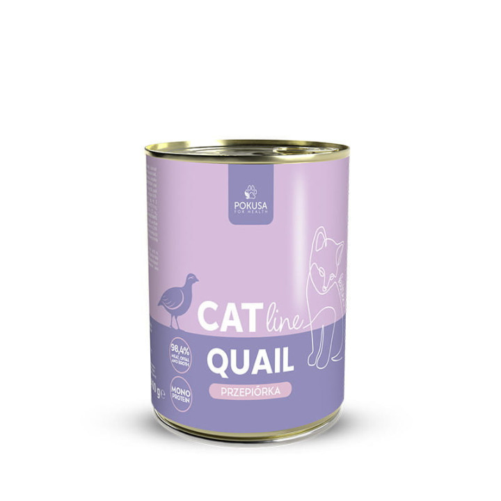 Karma mokra dla kociąt - Przepiórka - Pokusa Premium Selection 400 g