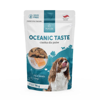 Ciastka dla psów - Pokusa - oceanic taste - kryl i olej z łososia - naturalne smaczki 70 g