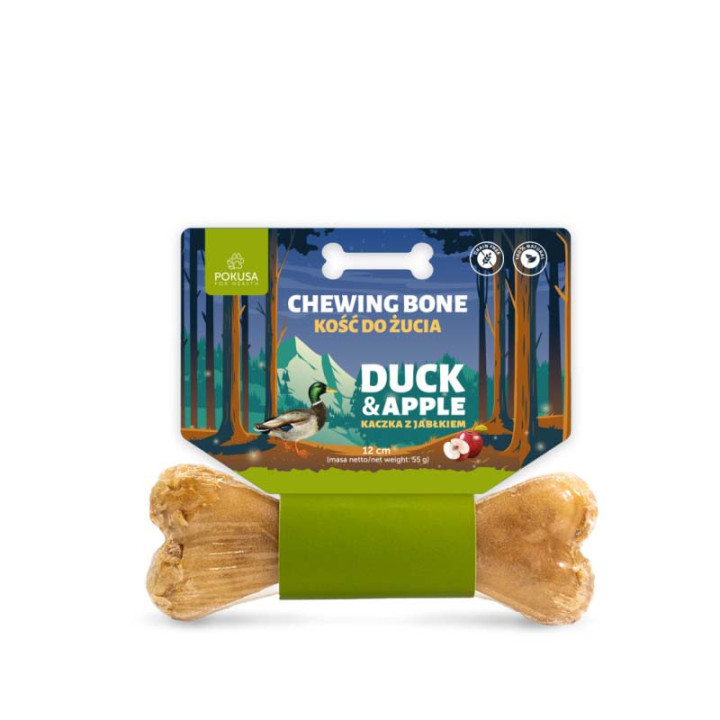 Kość do żucia - Pokusa - Feel the wild z dodatkiem kaczki i jabłka - 12 cm