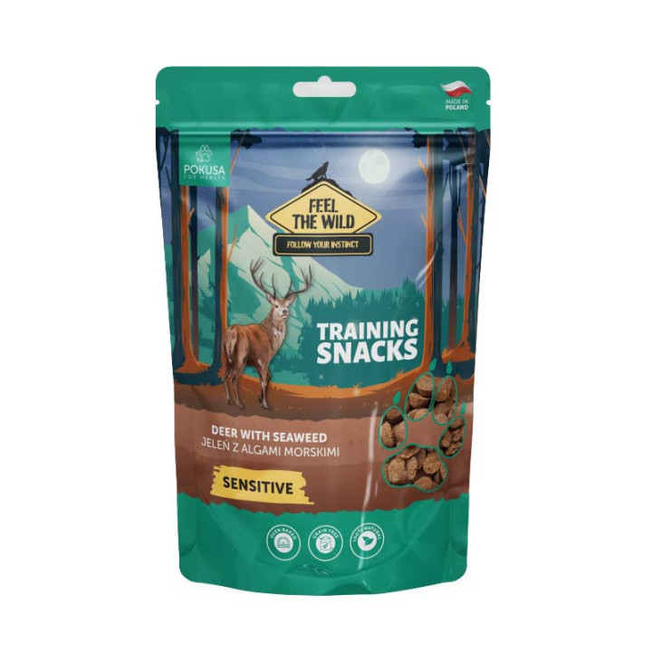 Smaczki treningowe - jeleń z algami morskimi - SENSITIVE