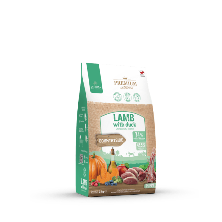 Pokusa Sucha Karma dla Szczeniąt - Jagnięcina z Kaczką
