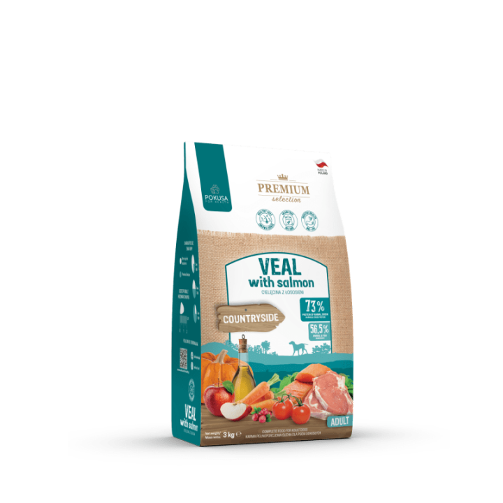 Pokusa Sucha Karma dla Psa - Cielęcina z Łososiem