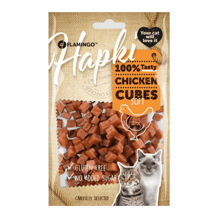 Przysmaki dla kotów Flamingo Hapki Chicken Cubes Soft 85 g