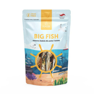 Suszone śledzie dla psów i kotów - Pokusa BIG FISH 60 g